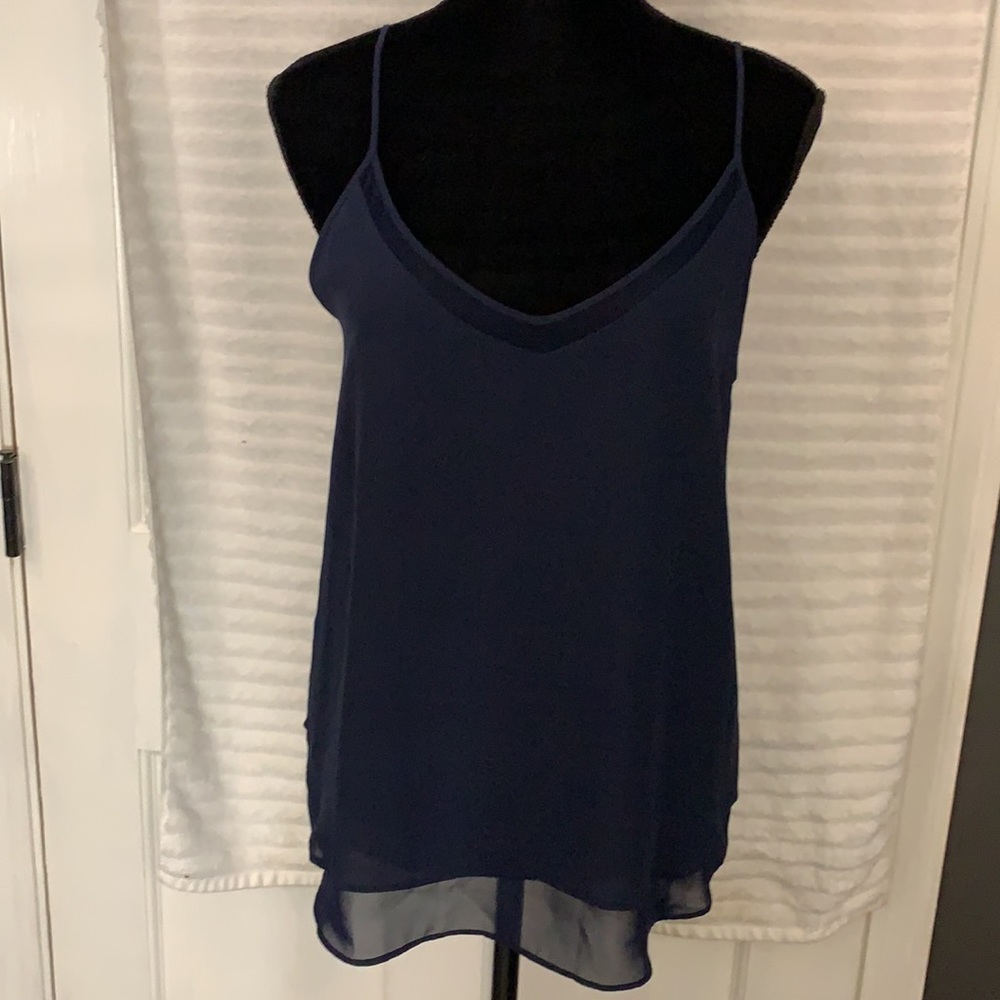 Violet + Claire navy and black layered top
